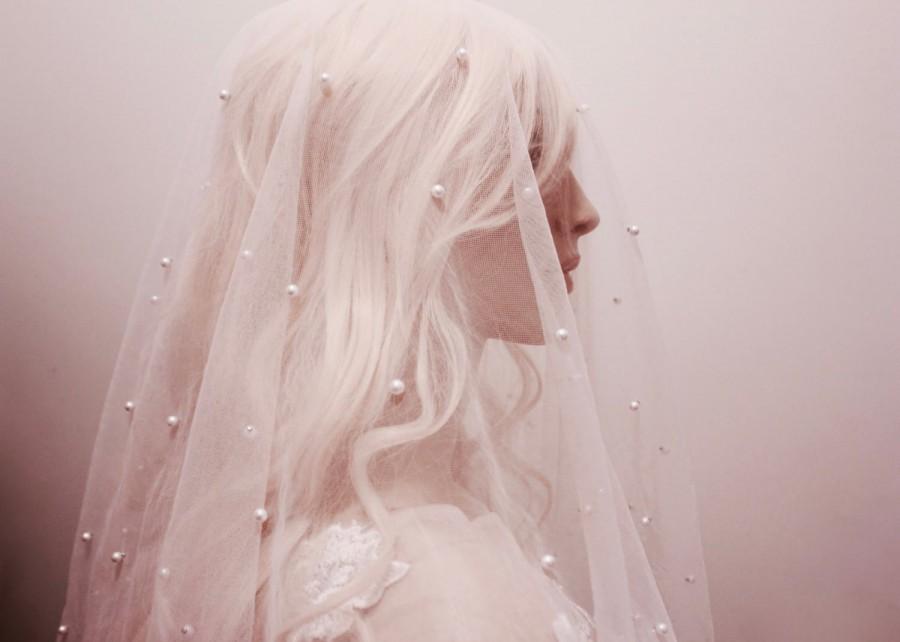 زفاف - Drop Veil Pearls 