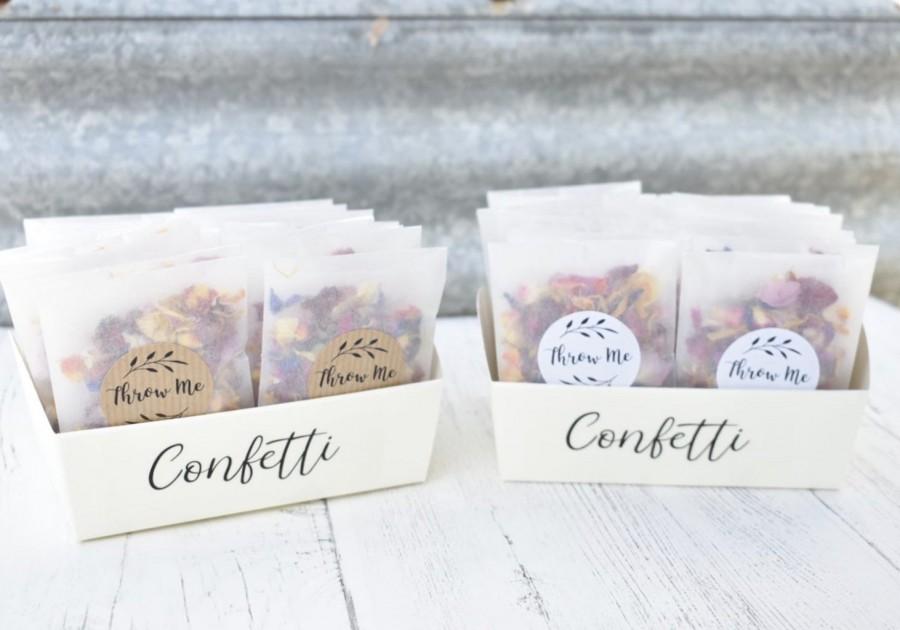 Mariage - Biodegradable Confetti Packets & Tray 