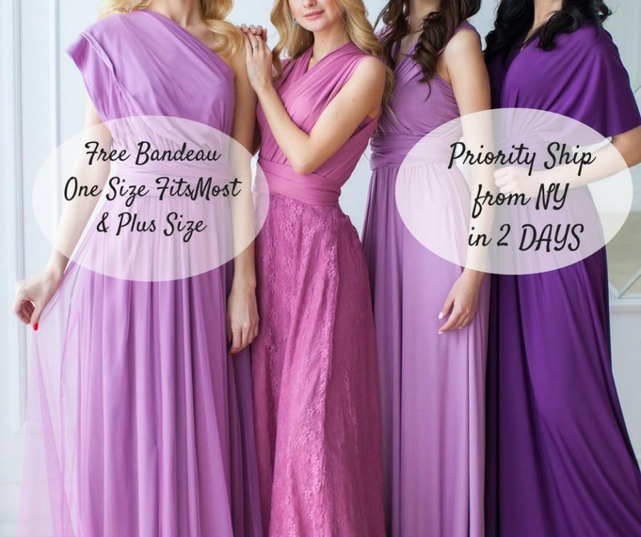 Wedding - Bridesmaid Dress, Infinity Dress Tulle Overlay, Convertible Dress, Party Dress, Multiway Dress, Convertible Bridesmaid Dress