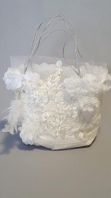 Mariage - Small hand-beaded wedding bag