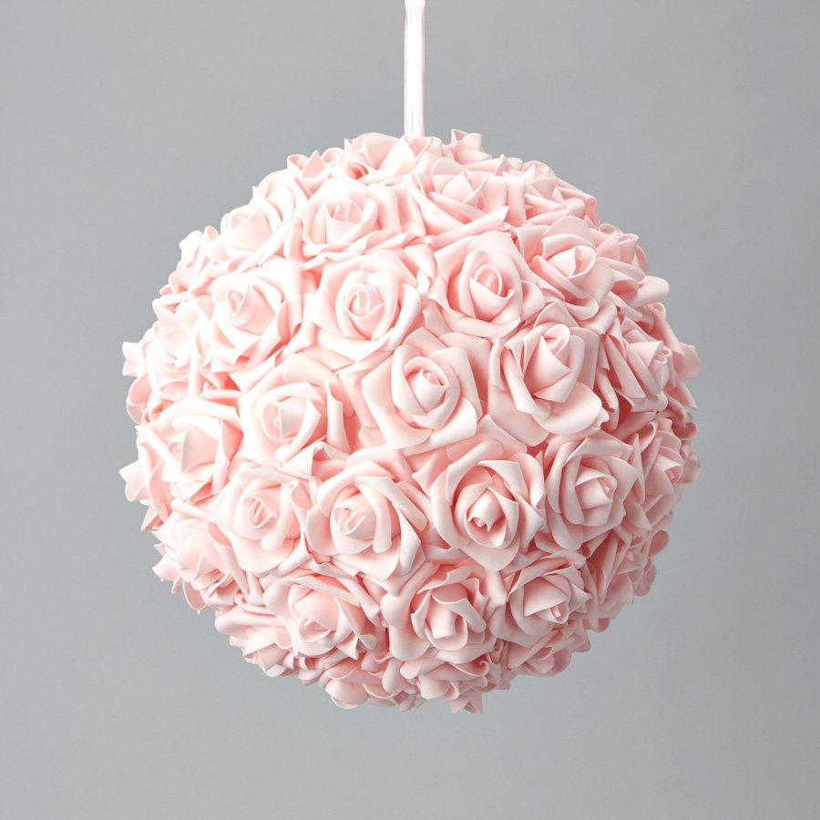 Hochzeit - Pink Foam rose soft touch flower ball