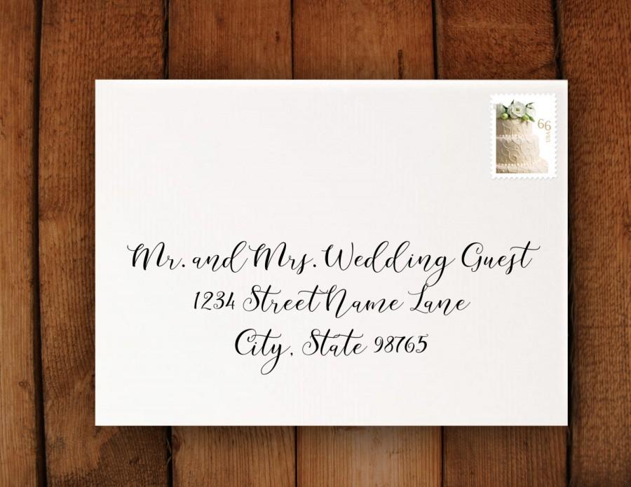 Свадьба - Wedding Invitation Address Formatting // Print From Home Envelope Formatting // Rosemary