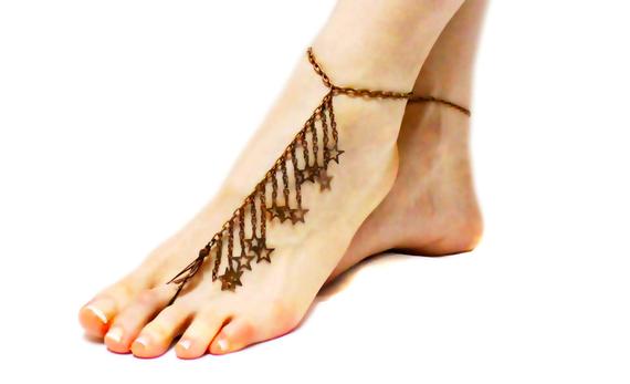 Свадьба - Bronze barefoot sandals, star anklet, boho sandal, barefoot sandles, hippie sandals, foot jewelry, toe thong, festival shoes, beach wedding
