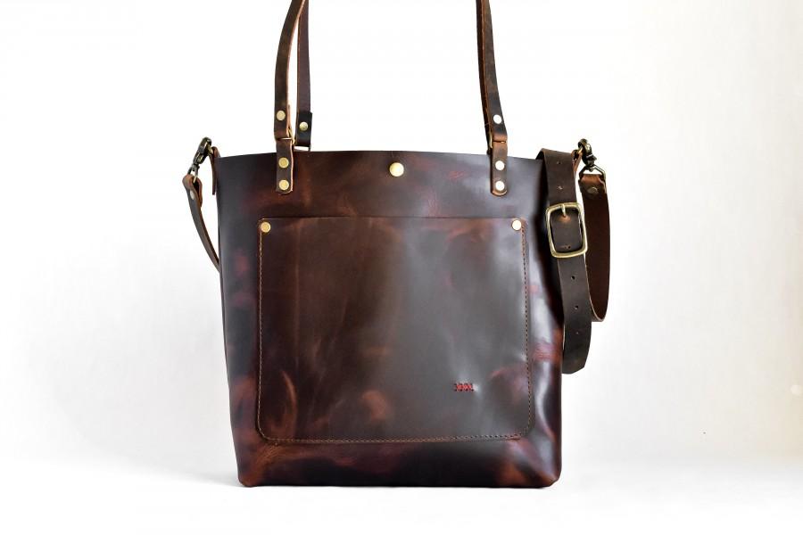 زفاف - Leather Tote Bag 