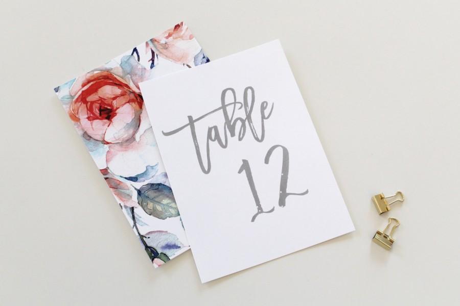 Mariage - Calligraphy Table Numbers 