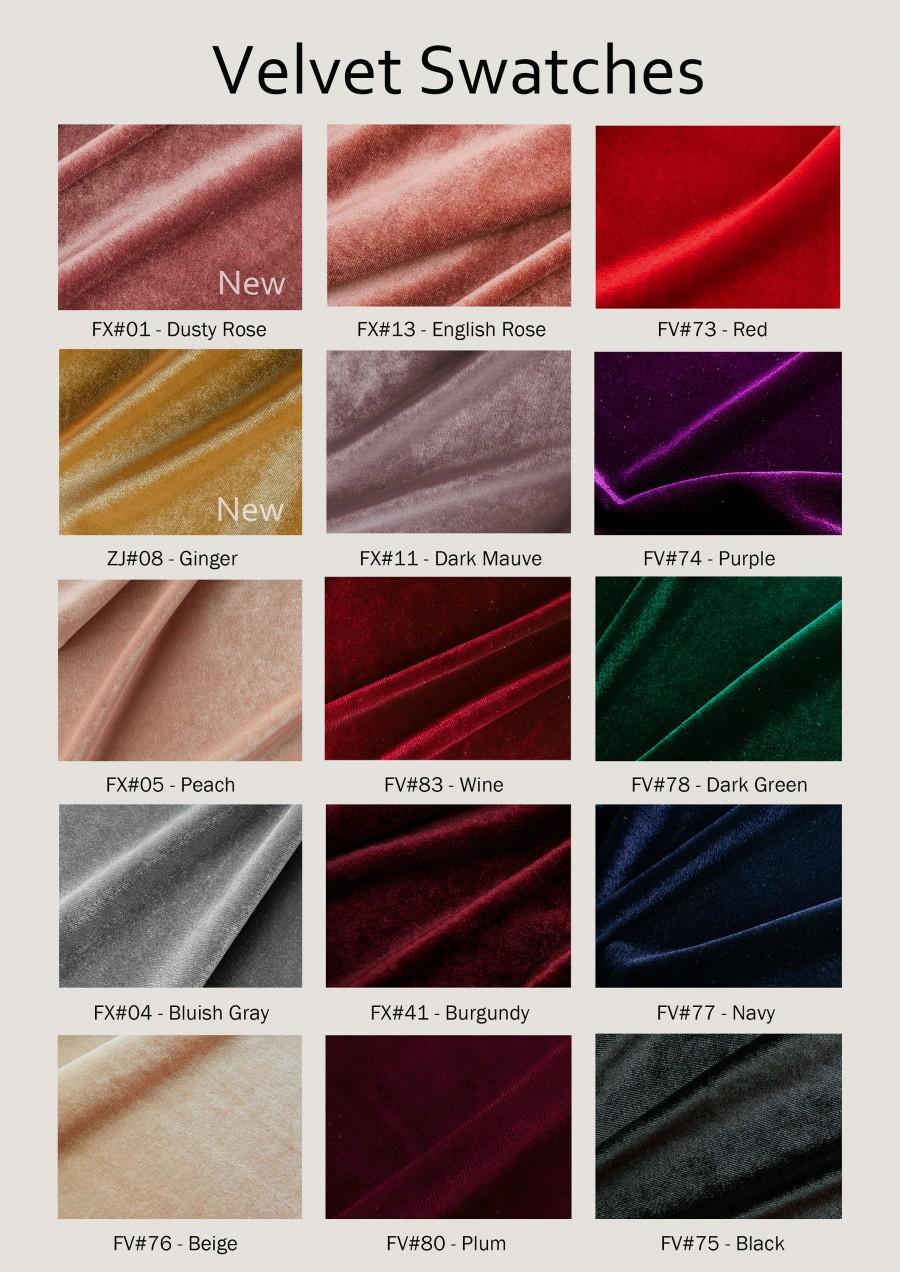 Свадьба - Bigger Swatch Pieces for Velvet Fabric with 15 Colors, Large Swatch Pieces Available For Bridesmaid Dress/ Prom Dress/ Party Dress