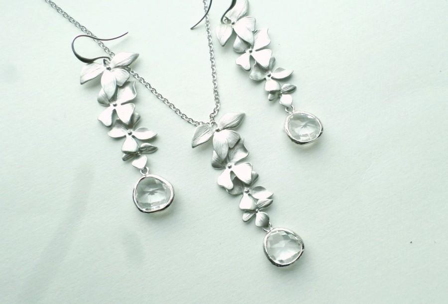 Hochzeit - Bridal Silver Jewelry Set