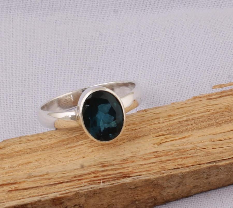 زفاف - Amazing Beautiful Iolite Top Quality Gemstone Ring,Oval Ring 925-Sterling Silver Ring,Antique Silver Ring,Middle Finger Ring Gift For Him