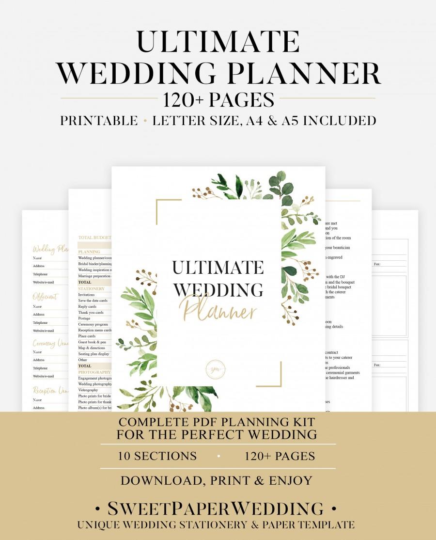زفاف - Printable Wedding Planner 