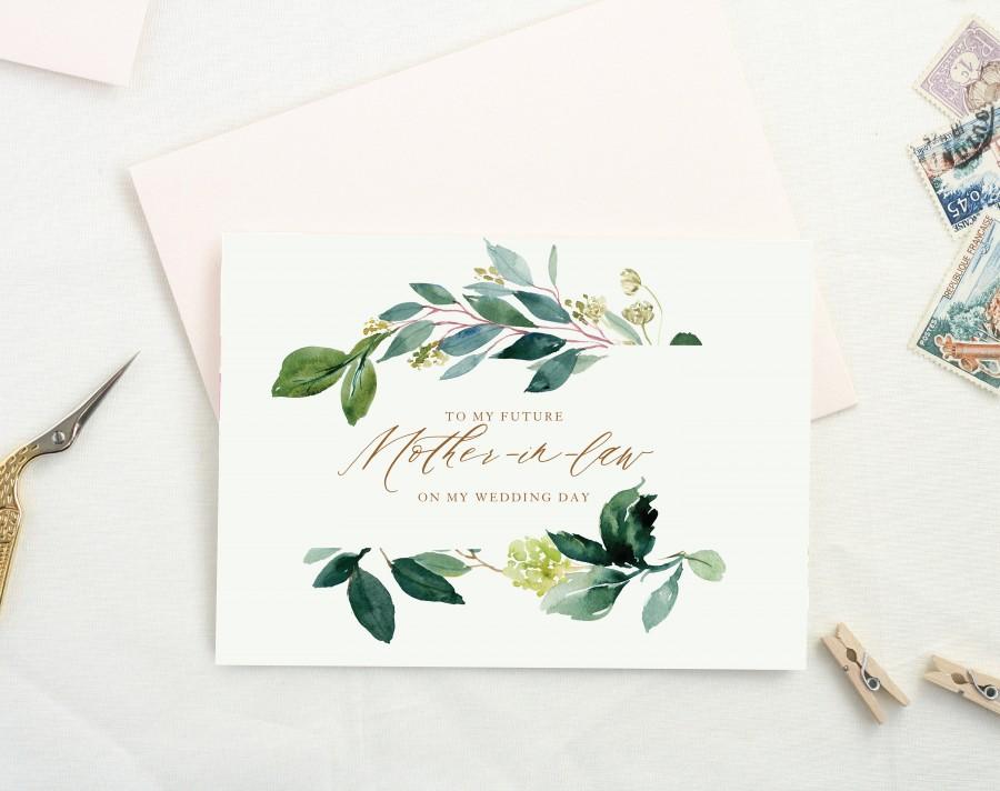 Hochzeit - to my mother in law on my wedding day card - wedding day card for mom - mother in law - father in law card - new mom and dad - BLACK TIE