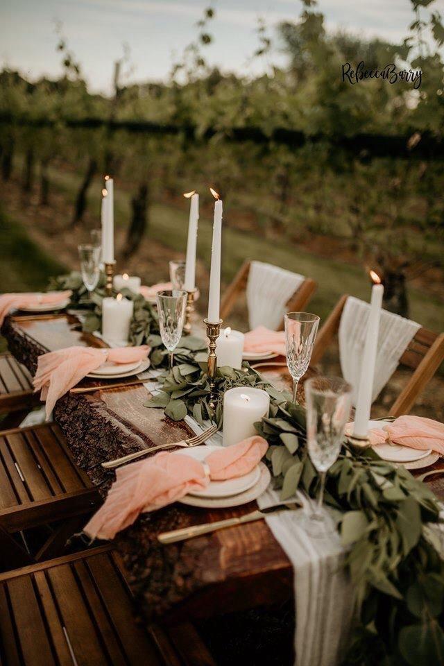 Hochzeit - Wedding Table Decor, Wedding Napkins, Wedding Decor, Table Decor, Wedding Table, Gauze Napkins, Cheesecloth Table Runner, Gauze Wedding