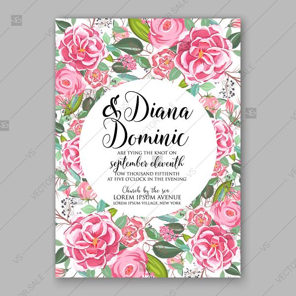 Wedding - Wedding invitation white peony ranunculus rose greenery floral illustration floral illustration