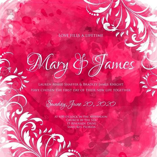 Mariage - Abstract Hand Drawn Watercolor Background vector wedding invitation