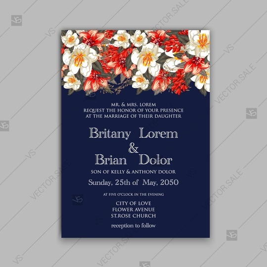 زفاف - Romantic red peony flowers the bride's bouquet. Wedding invitation card template design