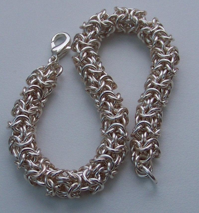 زفاف - Turkish round chainmaille bracelet - Sterling silver - silver plated - gold plated - copper - non tarnishing