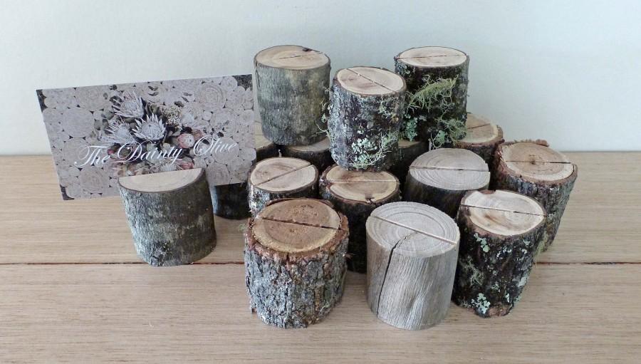 Wedding - Pack of 10... 4cm(H) Australian Wood, Rustic Wedding Decor for Guest Name Cards