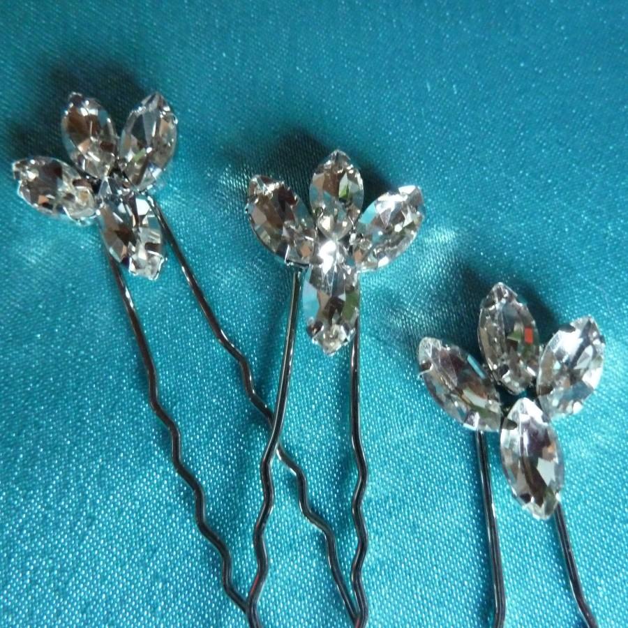 زفاف - Crystal bridal hair pin, Rhinestone hair pin, Bridal jewelry, Wedding hair jewelry, Bridal hair pin, Bridesmaid hair pin