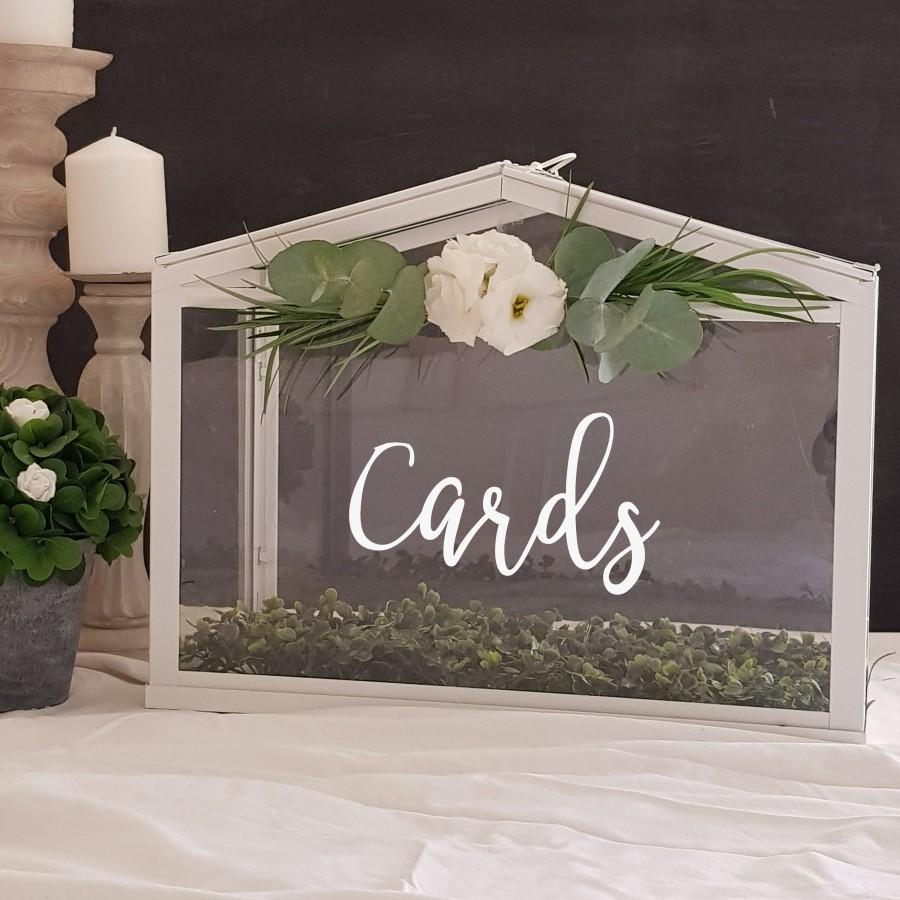 Свадьба - Wishing Well "Cards" Decal  only - Wedding Signs