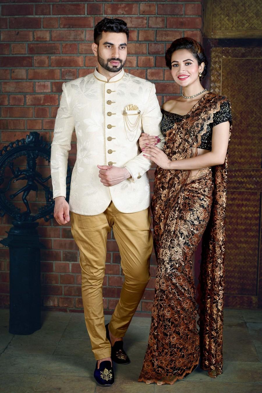 Свадьба - Designer jodhpuri suit,jodhpuri suit for wedding,Cream Colour Jodhpuri Suit