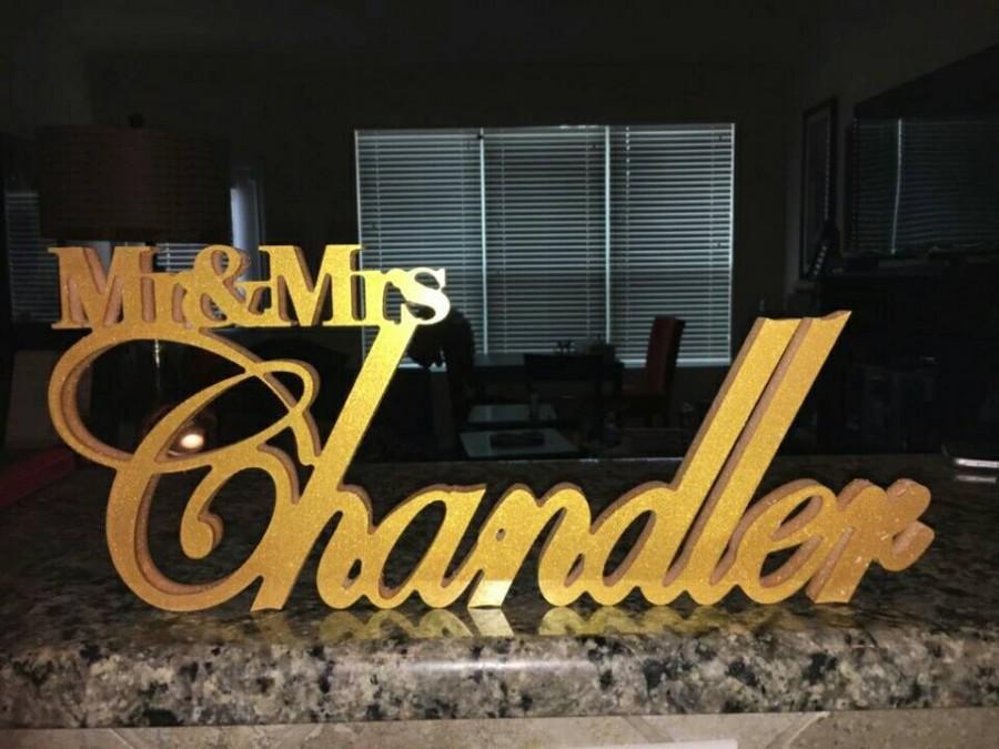 Свадьба - Custom Mr & Mrs Wedding Sign Personalised Name Mr Mrs Mr and Mr Mrs and Mrs Dr Mrs Personalized Wedding Sweetheart table decor Wedding Sign