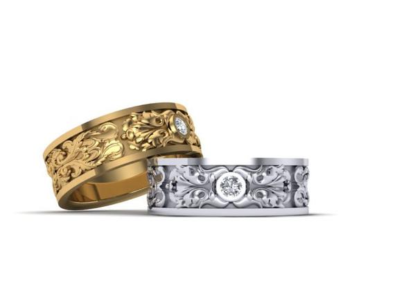 زفاف - Mens Wedding band, mens wedding ring made with solid 14k gold
