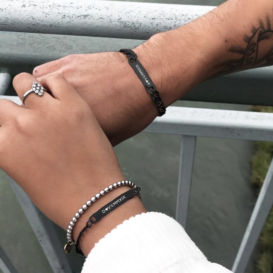 زفاف - Black Partner Bracelets 