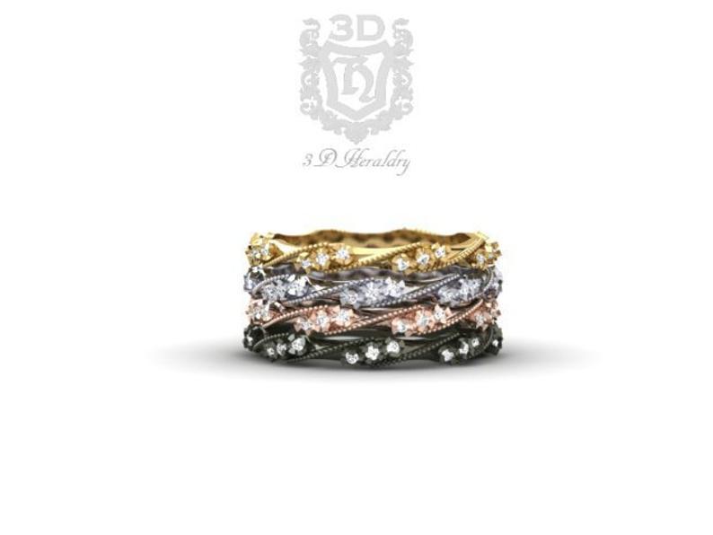 Mariage - Wedding band, Eternity band, womens wedding band, diamond wedding band, anniversary ring made in 14k yellow, white , black, or rose gold