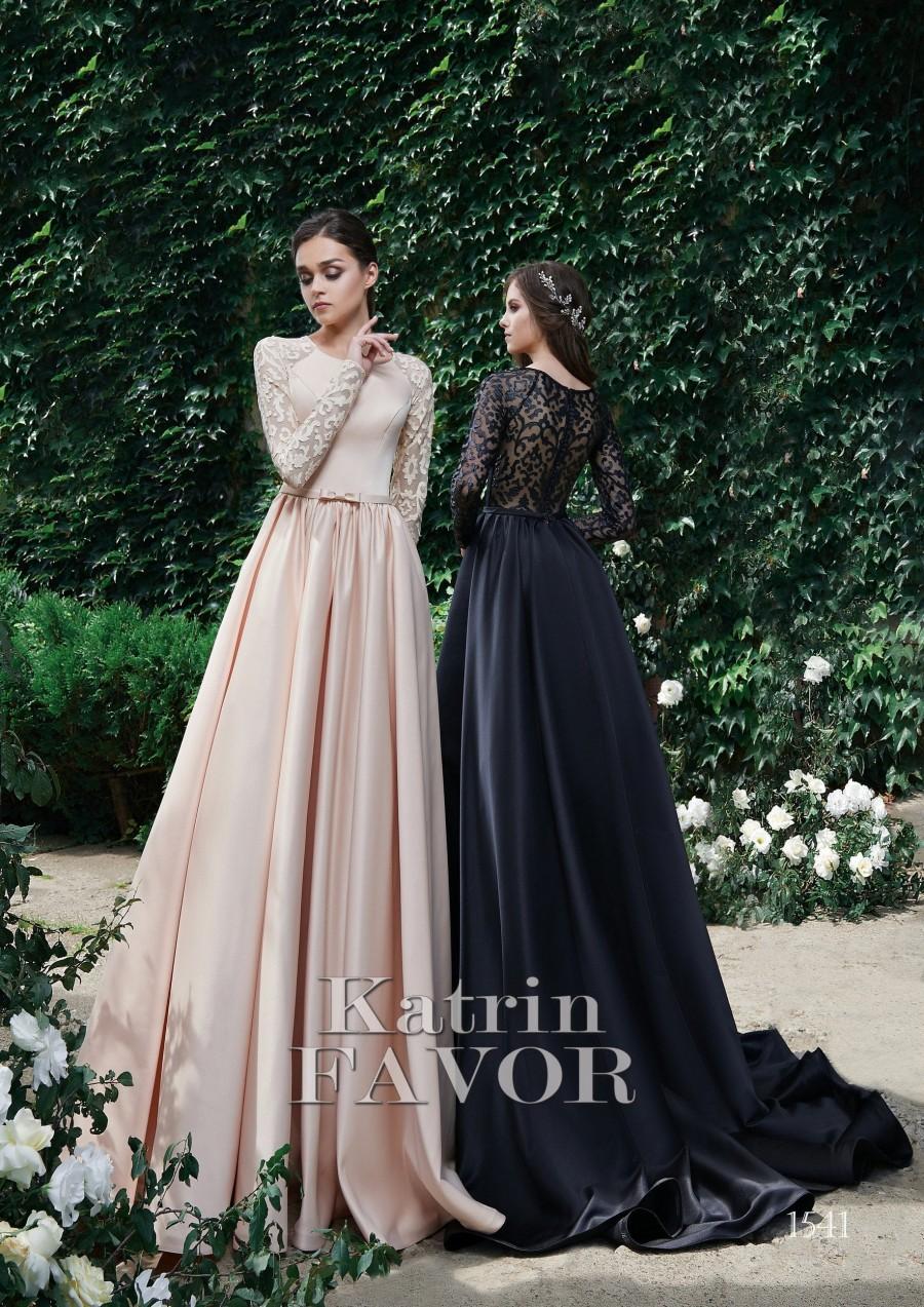 زفاف - Black Wedding Dress Alternative Wedding Dress Blush Dress Prom Dress Long Sleeve Dress Wedding Guest Dress Plus Size Maxi Evening Gown 2020