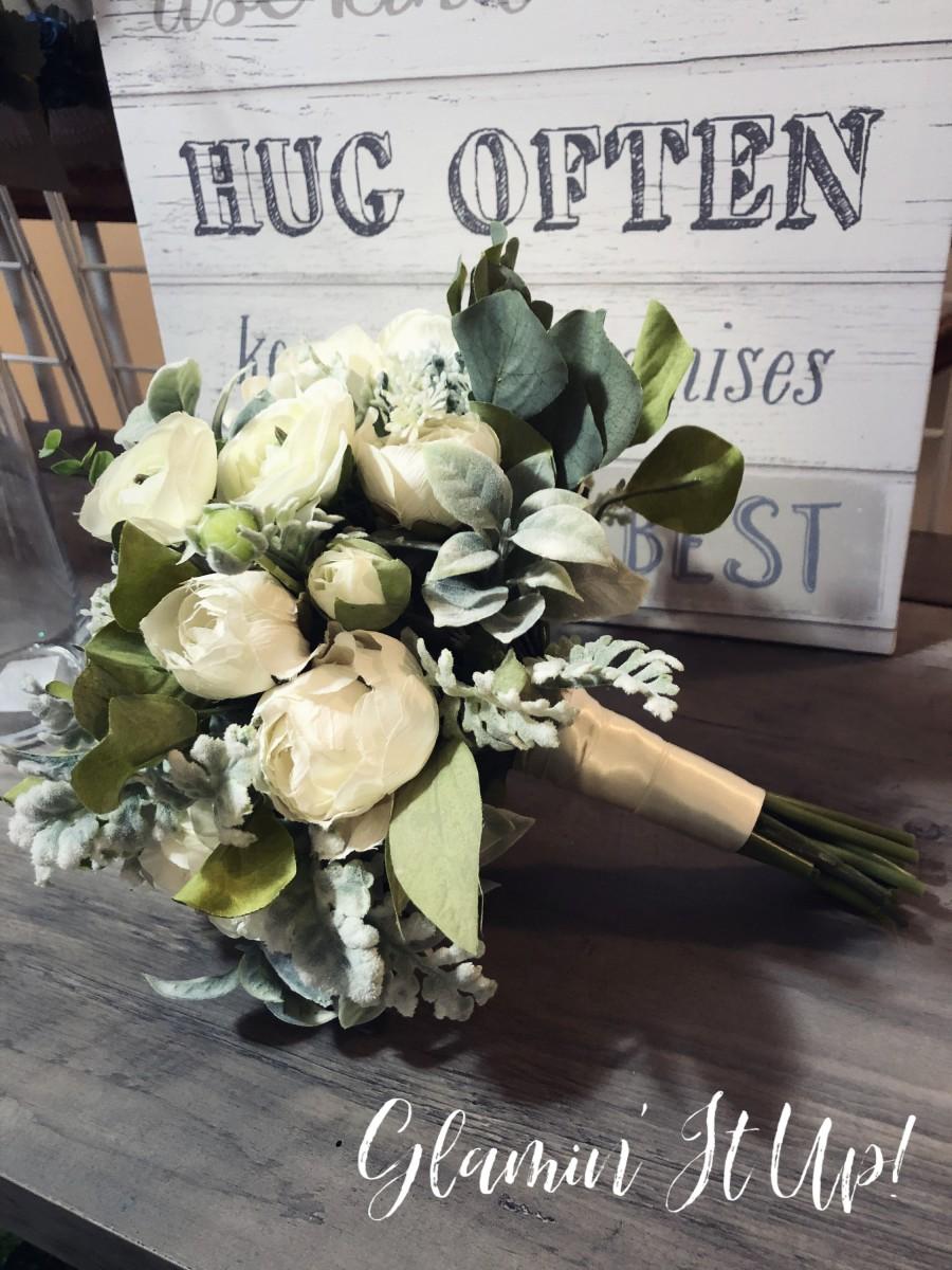 زفاف - Rustic Bouquet, Boho Bouquet, Cream Bouquet, Country Wedding, Hydrangeas, Ivory Bouquet, Elegant, Vintage, Peony