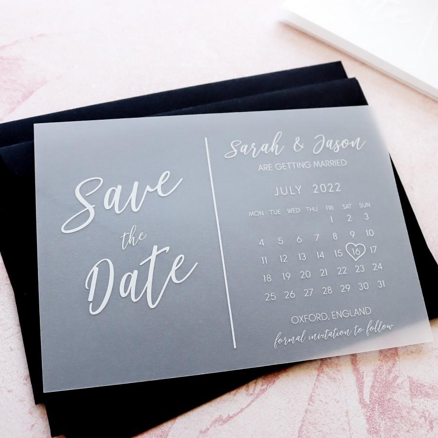 Vellum Save The Date Calendar Cards Modern White Ink Wedding Invites Vellum Save The Date Calendar Cards Modern White Ink Wedding Invites