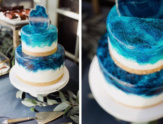 Mariage - Wedding Cake Topper - Wedding Decor -  Agate Slice - Modern Table Decor