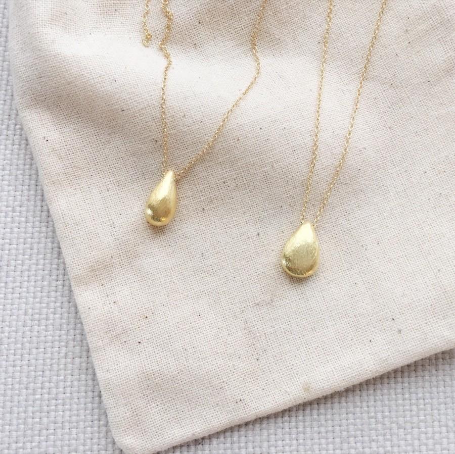 زفاف - Gold Nugget Necklace , Gift For Wife, 14k Gold Filled Necklace, Layered Necklace