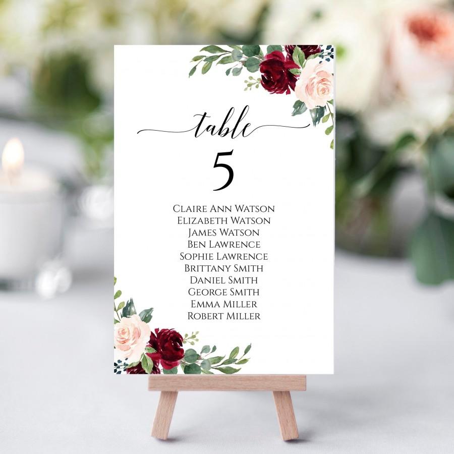 Mariage - Wedding Seating Chart Template, Fully Editable Seating Cards, Seating Chart Sign, Seating Chart Template, Instant Download, Templett, C6