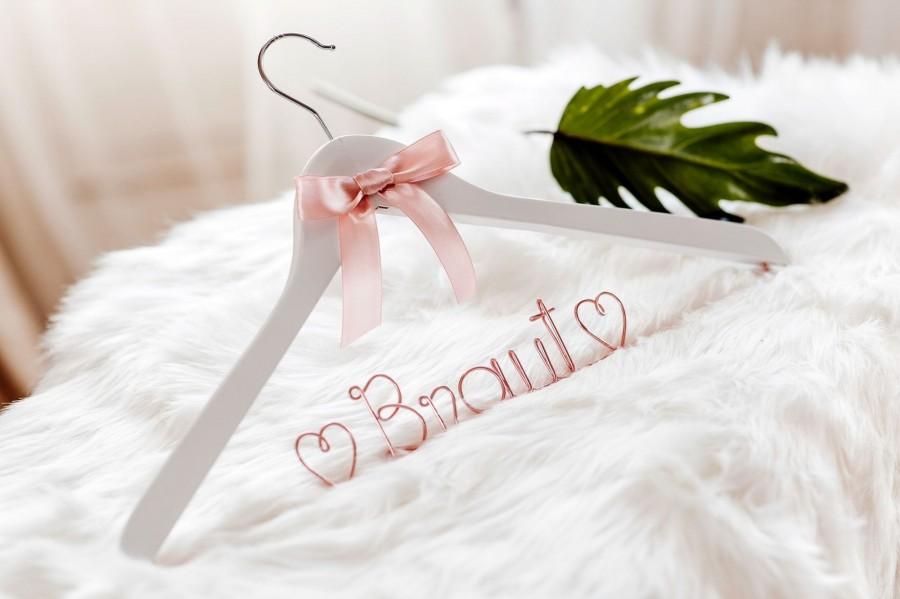 Hochzeit - Hanger Cutout Clothes Hook Wedding - Personalized Wedding Dress Hanger Bride Groom Wedding Dress