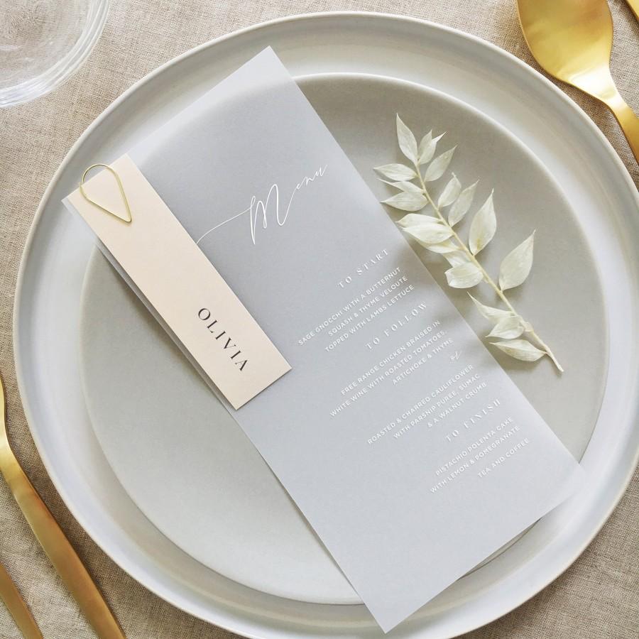 Свадьба - Slim Place Name Cards with Gold Teardrop Clips - SEE DETAILS BELOW...