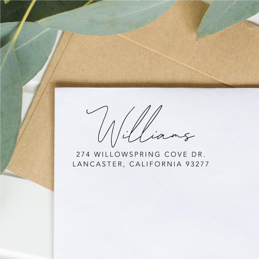 Wedding - Return Address Stamp, Self Inking Return Address Stamp, Address Stamps, Self Ink, Wood Rubber Stamp, Simple, Cute and Minimal (T655)