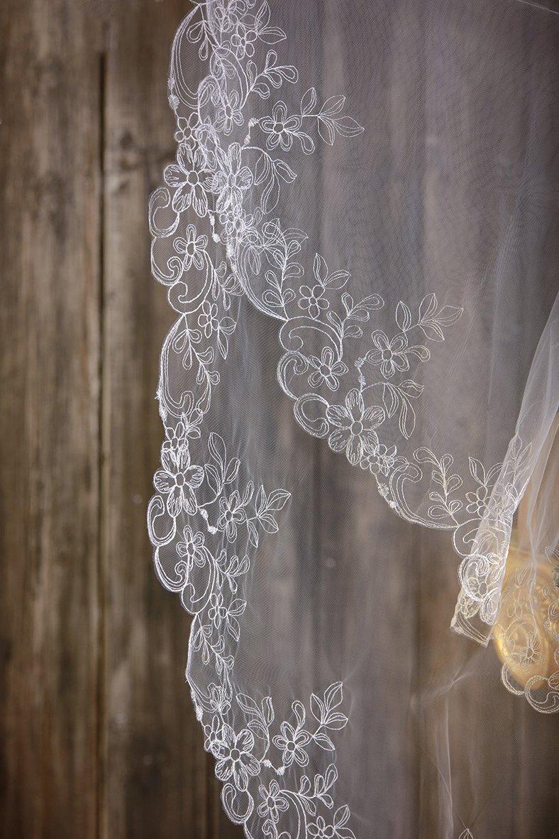 Wedding - Wedding Veil,Bridal Veil,Two-Tier Veil,Two Tier Cathedral Length, Two Tier Chapel Length, Fingertip Wedding Veil.