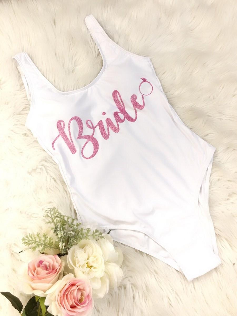 Mariage - Future Mrs. Swim Suit, Bride Bathing suit, Bride Swimwear, Bride Bikini, Bridesmaid Gift, Bachelorette Party Bride Swim Suit, Custom Swim