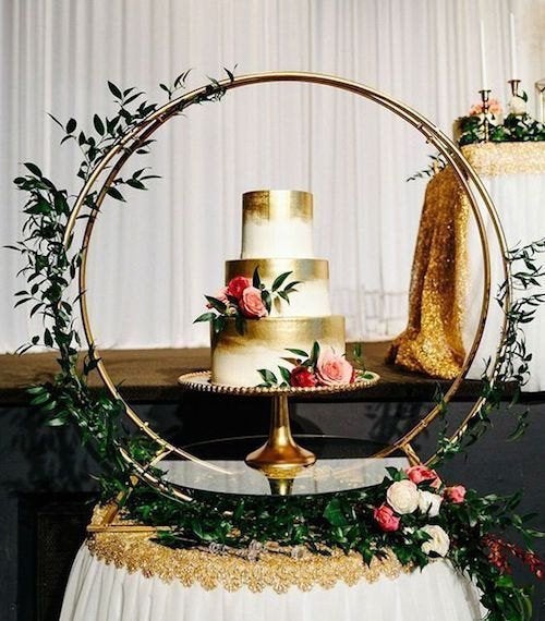 زفاف - Cake Stand Wedding DecorWedding Arch Metal Round Stand/ Glass panel/ Metal panel