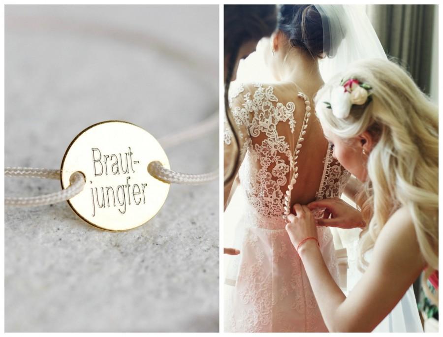 Hochzeit - Bridesmaid and Groomswoman Bracelet, Name Bracelet, Personalized Bracelet, Ladies One Size, Personalized Bracelet, Wedding Jewelry