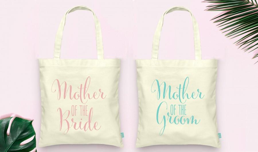 Свадьба - Modern Mother of the Bride & Mother of the Groom Set- Wedding Tote Bags