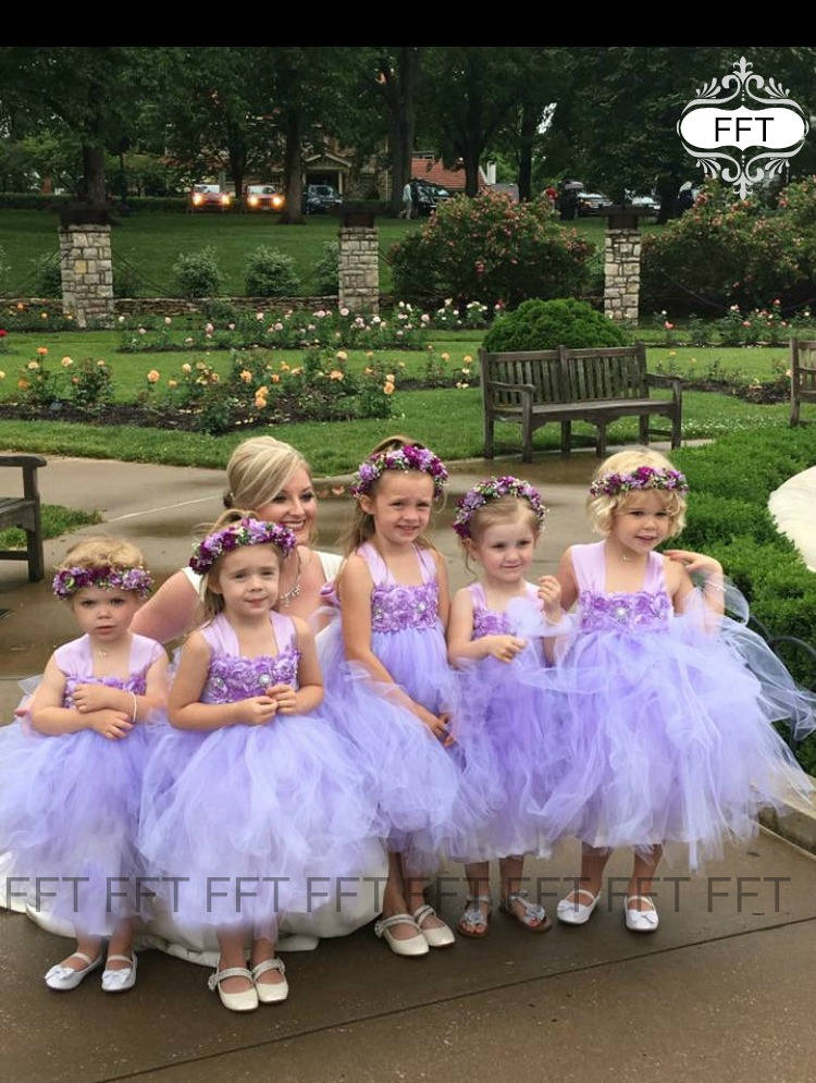 Hochzeit - Lavender Flower Girl Dress