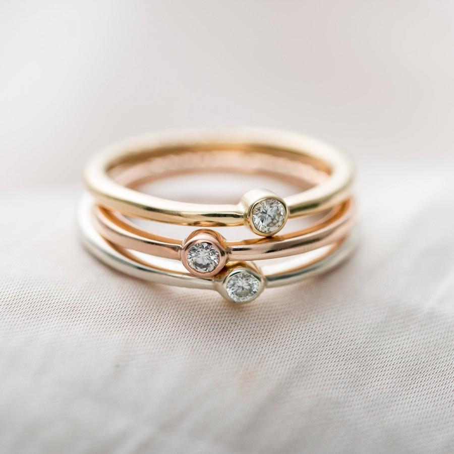 زفاف - Personalised 9ct Gold Diamond Engagement Ring