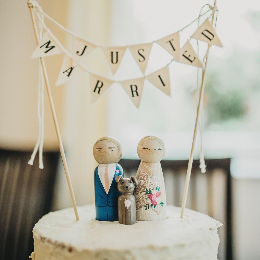 Hochzeit - Personalized Wedding Cake Topper - Bride Groom Custom - Unique Wedding Cake Topper - Wedding Cake Topper Figurine - Wooden Cake Topper - Wed