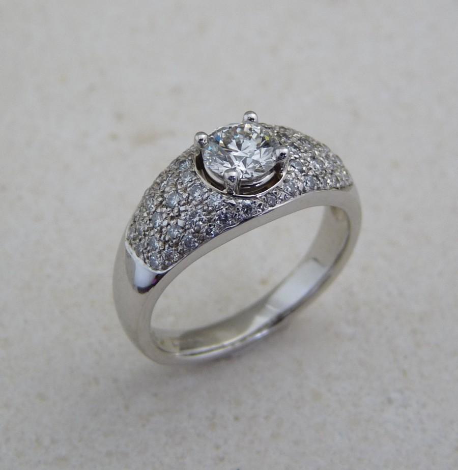 Свадьба - Canadian Diamond ring, diamond engagement ring, gold diamond ring, wedding diamond ring, ethical diamond ring, engagement diamond ring, pavé