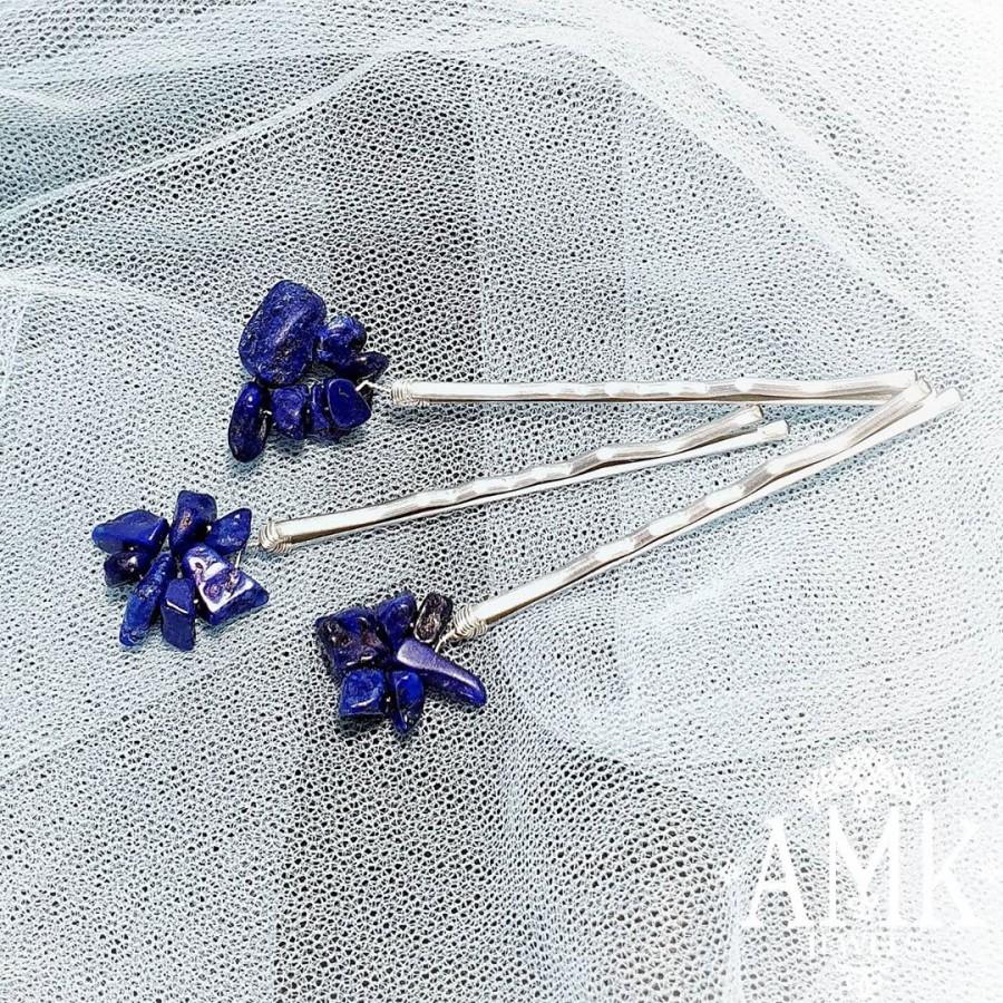 Hochzeit - Small hair pieces with lazurit can be a small accent of your hairstyle. ⠀ ▶️ Hair pins - #amkjewelshairpins ▶️ Blue color - #amkjewelsblue ▶️ Bobby pins - #amkjewelsbobby ▶️ Natural stones - #amkjewelsstones ⠀ 