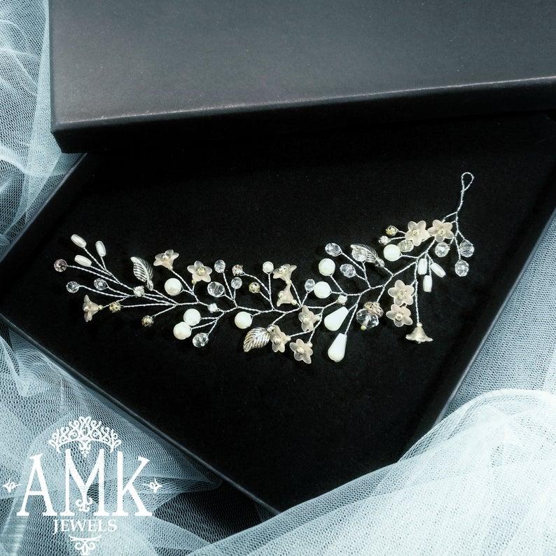 زفاف - Bridal hair vine, wedding hair accessory