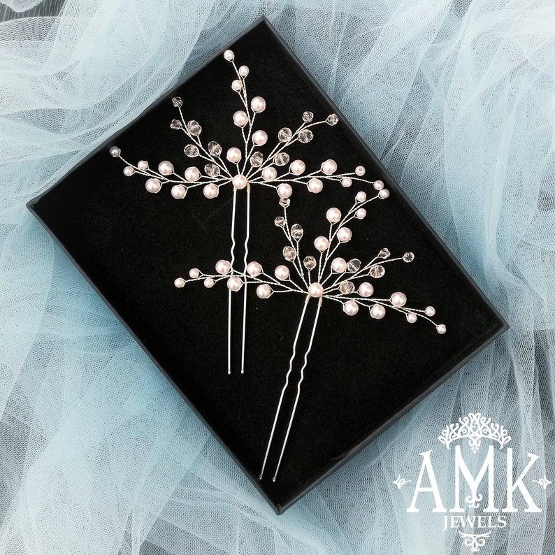 Свадьба - Bridal hair pins, wedding hair accessory