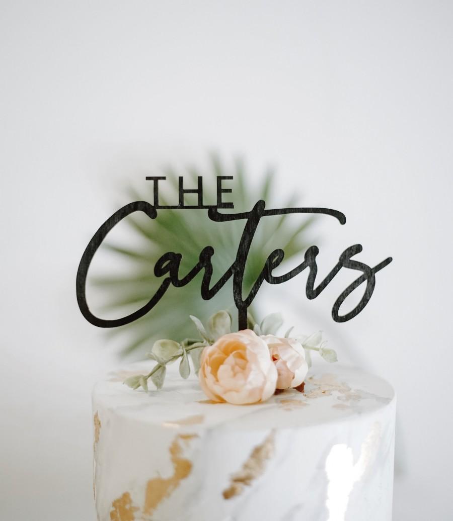 Hochzeit - Last Name Wedding Cake Topper 