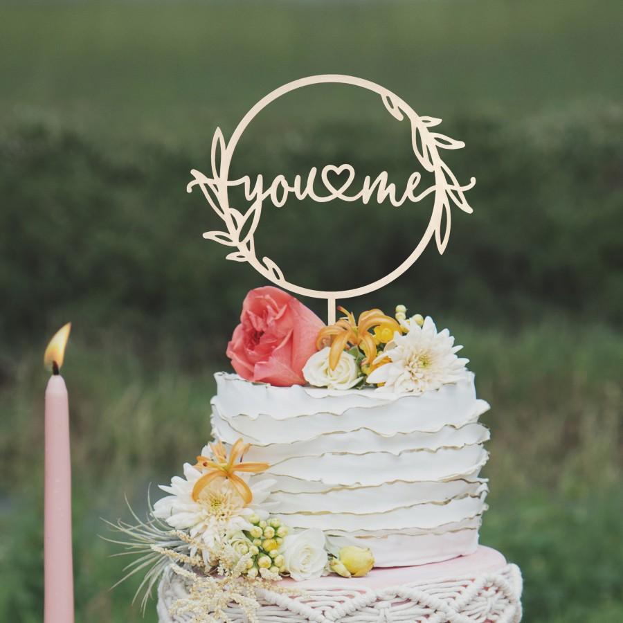 Hochzeit - You and Me cake topper, Love Cake Topper, We do cake topper, Cute wedding cake topper, Lesbian wedding cake topper